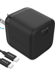 30W PD Wall Charger + USB-C To USB-C Cable 6ft For Traveling