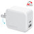 30W USB-C PD Dual Output Fast Wall Charger - White - White