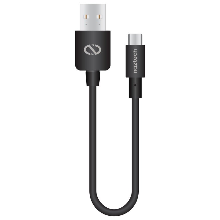 USB-A To USB-C 2.0 Charge/Sync Cable 6" Black