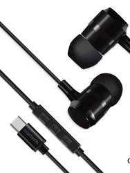 USB-C Metal Earphones Black - Black