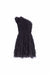 Women's Spiral Sequin One- Shoulder Micro Mini Dress Graphite - Black