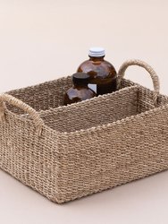 Abaca Handwoven Twin Caddy Organizer - Natural