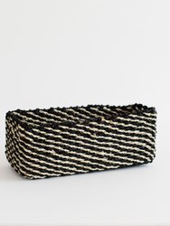 Abaca Storage Tray - Stripe Noir