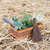 Seagrass Storage Woven Tray | Orange + Brown