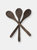 Wooden Palm Spoon - Brown with palm wood pattern