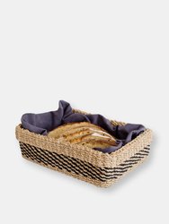 Woven Catchall Storage Tray | Stripe Noir