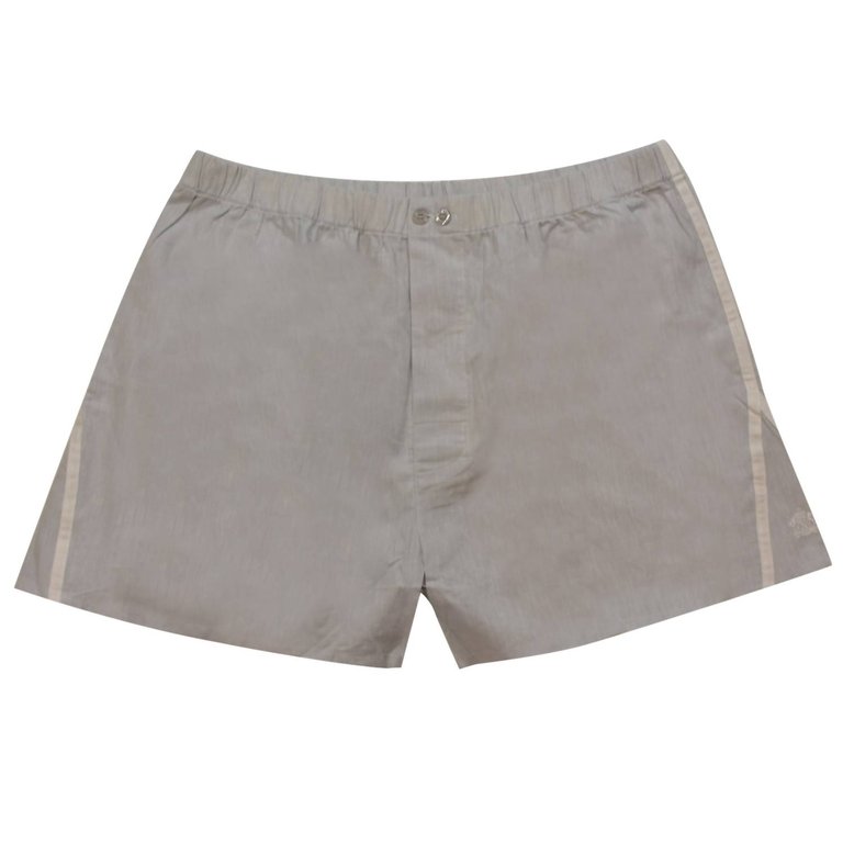 Men's Chambray Cotton Boxer Brief In Gray - Gray