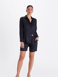 Twiggy Boyfriend Shirt - Black