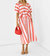 Button Down Skirt In Pink And Orange Stripe