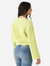 Chunky Crewneck Sweater In Lime