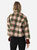 Shawl Collar Crop Jacket In Plaid Mohair