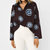 Vicki Long Sleeve Top In Blue/Brown Tie Dye - Blue/Brown Tie Dye