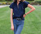 Vicki Short Sleeve Top In Navy