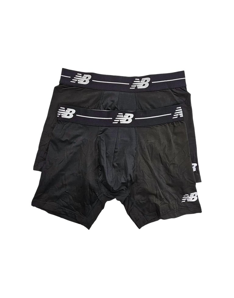 Men's 2-Pack Premium Performance 6" Boxer Briefs In Black/ Black - Black/ Black