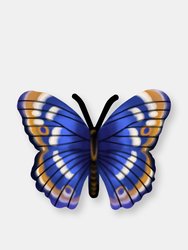 Emperor Butterfly Metal Wall Art - Blue