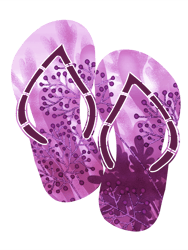 Flip Flop Wall Art Lilac - Purple
