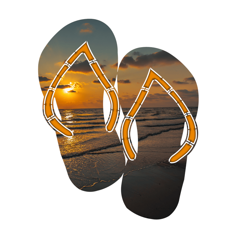 Flip Flop Wall Art - Sunset Coast