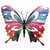 Large Butterfly Metal Wall Art Daydream - Red