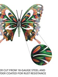 Large Butterfly Metal Wall Art Multi Color