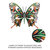 Large Butterfly Metal Wall Art Multi Color