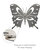 Large Butterfly Metal Wall Art Orange / Black