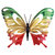 Large Butterfly Metal Wall Art - Jamaica