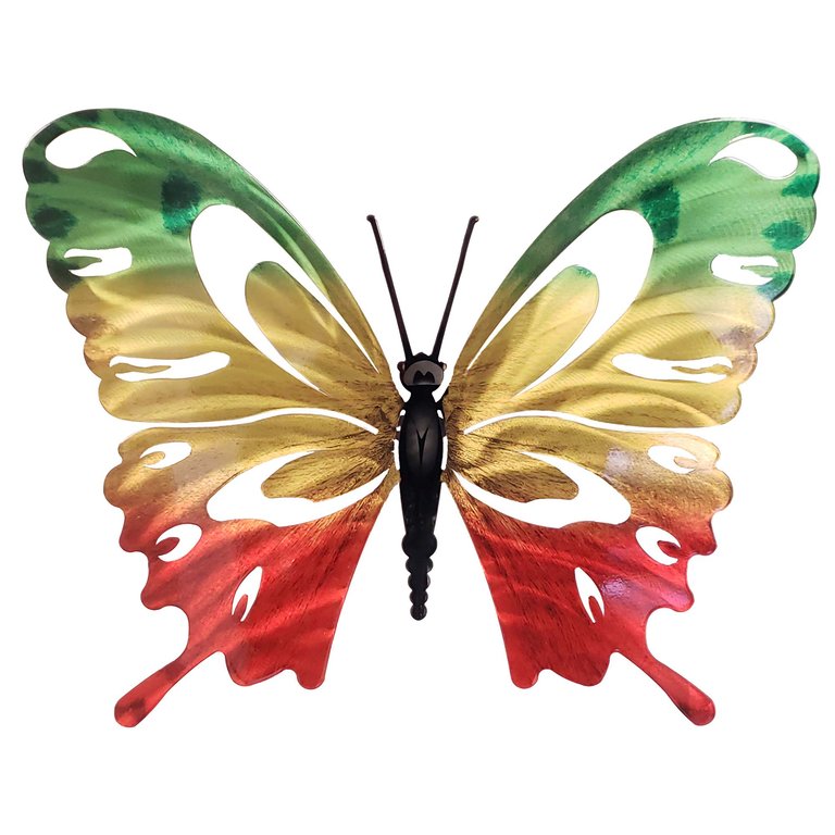 Large Butterfly Metal Wall Art - Jamaica