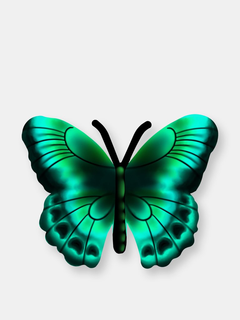 Maackii Butterfly Metal Wall Art - Green 