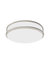 14" Double Ring CCT LED Flush Mount, 20W, 1600 Lumen - White