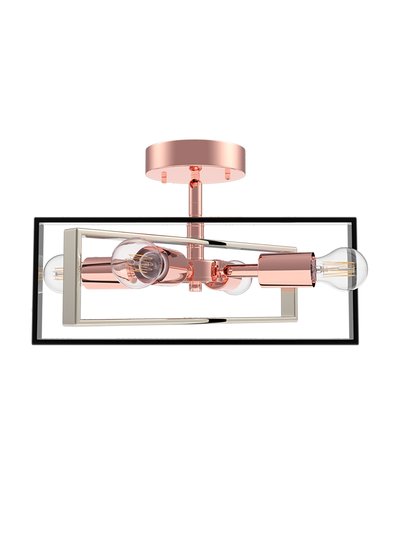 Nextop 15" 4-Light Rose Gold Semi Flush Mount Ceiling Light product