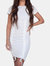 Gathered Ribbed Midi Dress