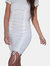 Gathered Ribbed Midi Dress