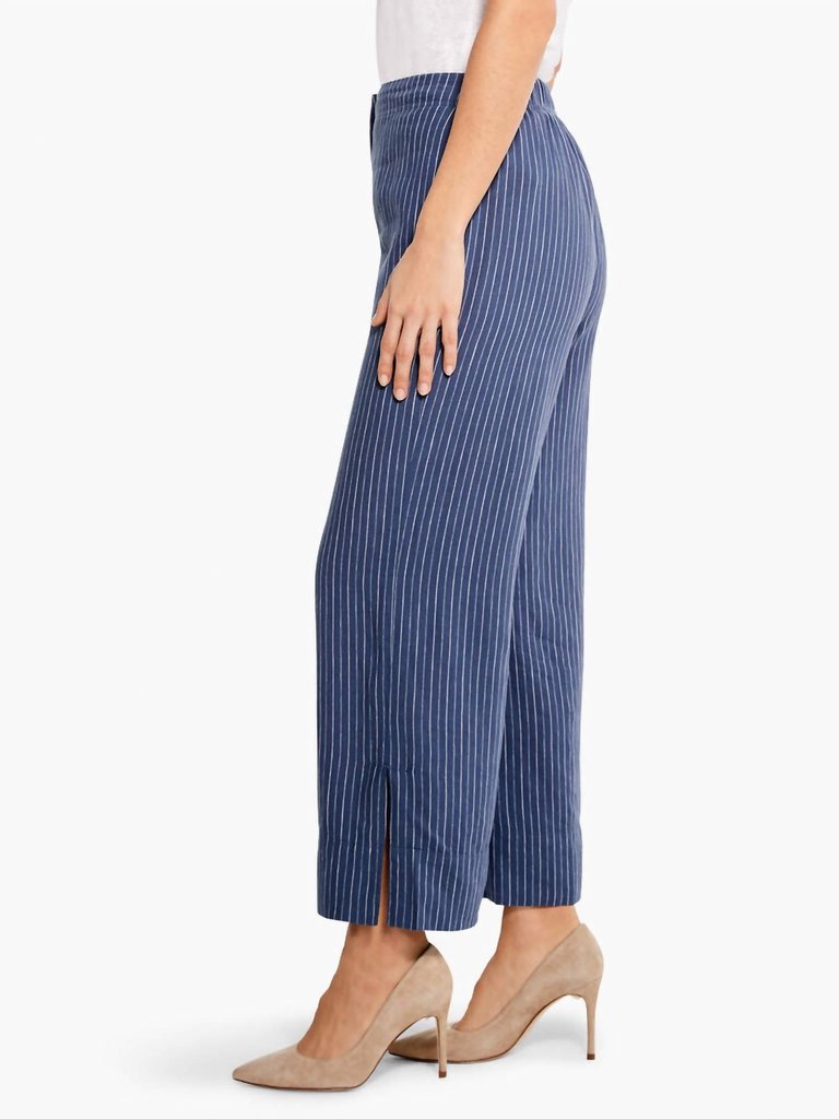 Central Park Wide Leg Pant In Blue Multi