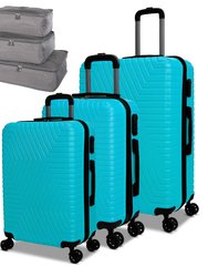 3 Piece Luggage Set With Free Gift - Aqua