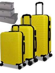 3 Piece Luggage Set With Free Gift - Yellow