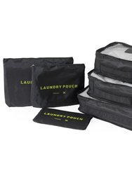 6 Piece Set Luggage Organizer - Black