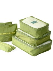 6 Piece Set Luggage Organizer - Green