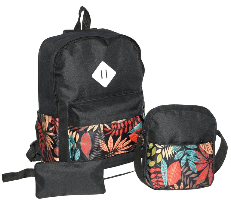 Backpack 3 Piece Set - Black