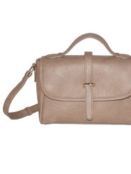 Crossbody Bag With Flap - Taupe
