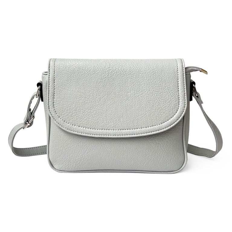 Crossbody With Front Flap - Light Grey
