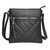 Ladies' Crossbody Bag With Quilt Design - Black