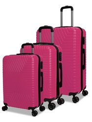 Lattitude Collection Luggage 3P SET - Fuchsia