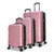 Luggage 3 Piece Set - Black/Rose Combo