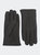 Men's Goat Skin Leather Glove - Black - Black