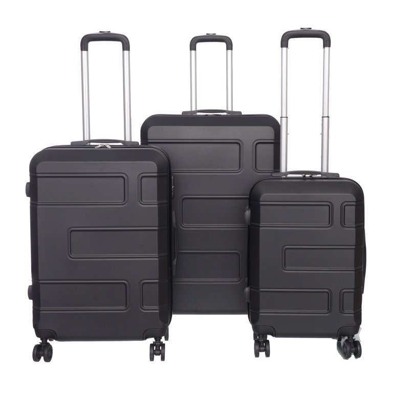 Nicci 3 piece Luggage Set - Black