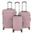 Nicci 3 piece Luggage Set - Dusty Pink