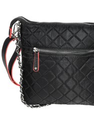 Nylon Crossbody W/pu Trim