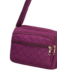 Nylon Quilted Bag - Purple
