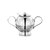 Spheres Sugar Bowl & Spoon - Silver