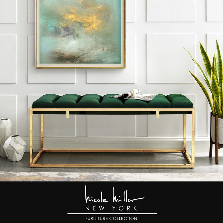 Brayson Bench - Green/Gold